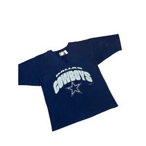 VINTAGE DALLAS COWBOYS 90s True Fan Half Sleeve Varsity Style Vneck Womens Large